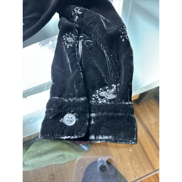 CP Shades Velvet-Silk rayon Embroidered Tunic pockets long sleeve XS EUC - Picture 11 of 12